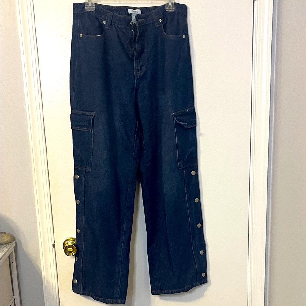 Forever 21 Men's Dark Blue Relaxed Jeans
